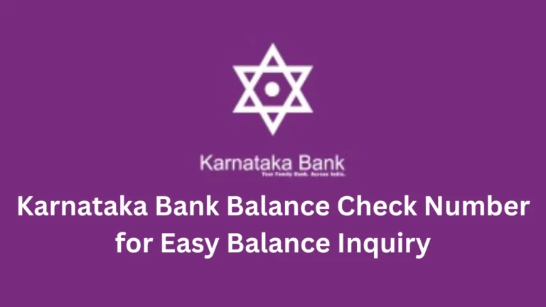 karnataka bank balance check number