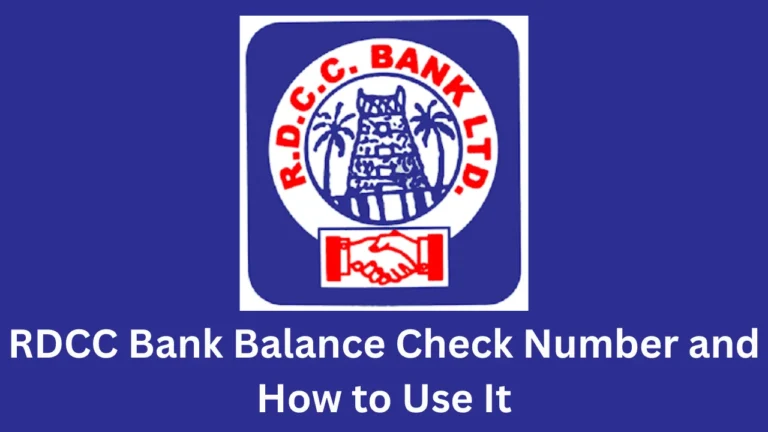 rdcc bank balance check number