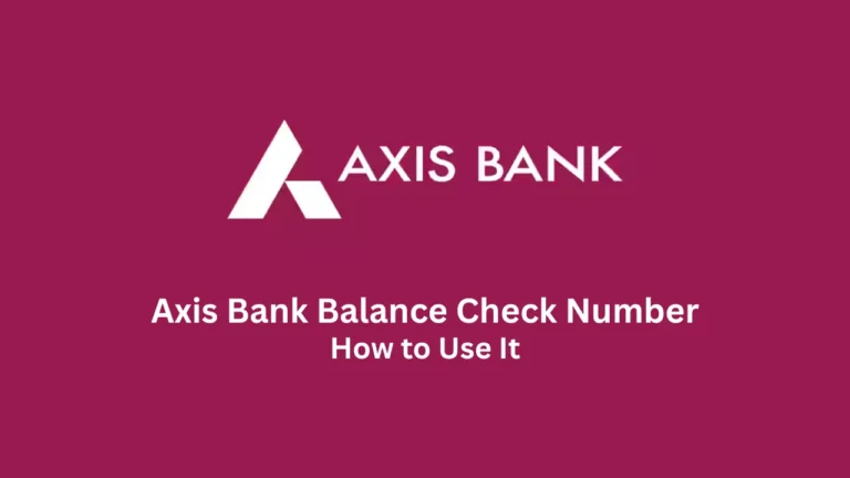 axis bank balance check number