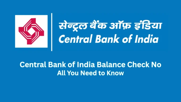 central bank of india balance check no