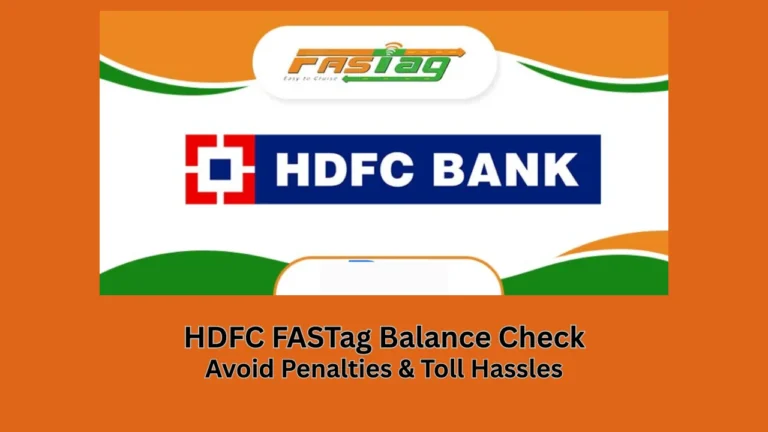 hdfc fastag balance check