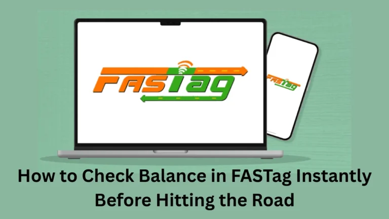 how to check balance in fastag