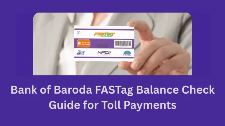 bank of baroda fastag balance check
