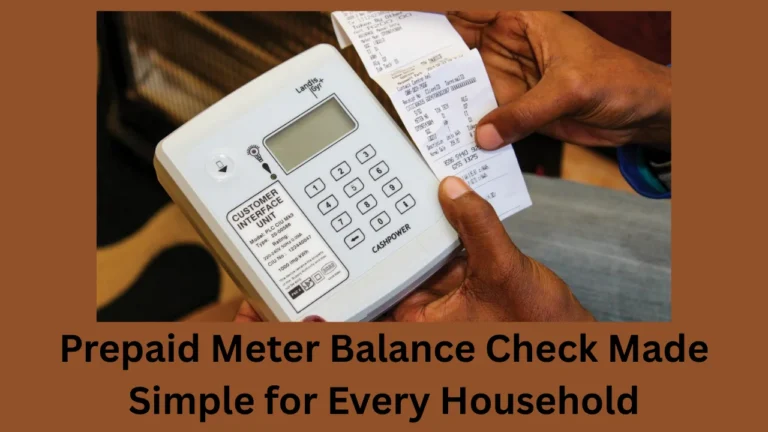 prepaid meter balance check