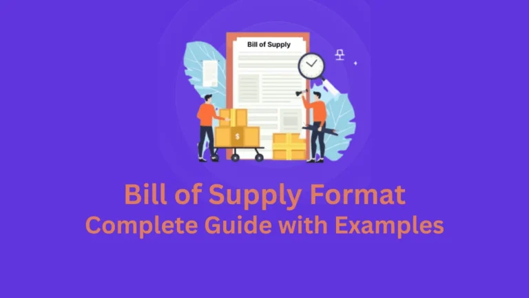 bill of supply format
