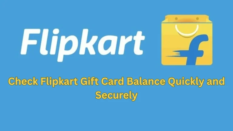 check flipkart gift card balance