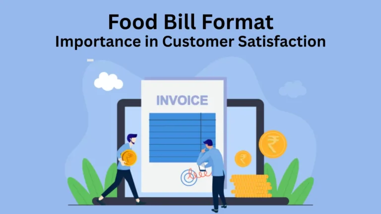 food bill format