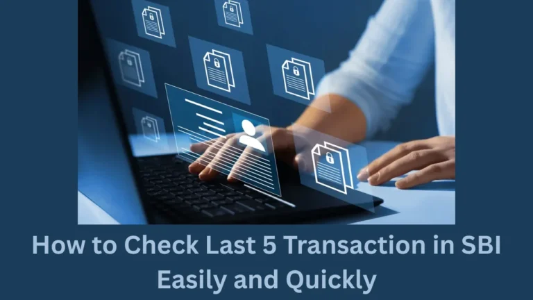 how to check last 5 transaction in sbi