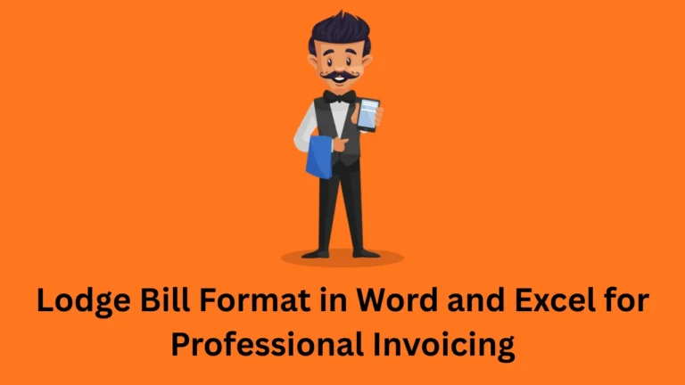 lodge bill format