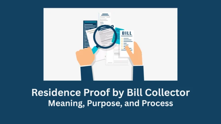 residence proof by bill collector